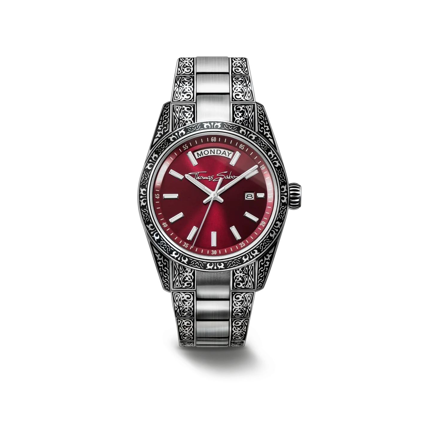 Montre Revive 36 mm gravée — boîtier en acier, création d'ACTE.5