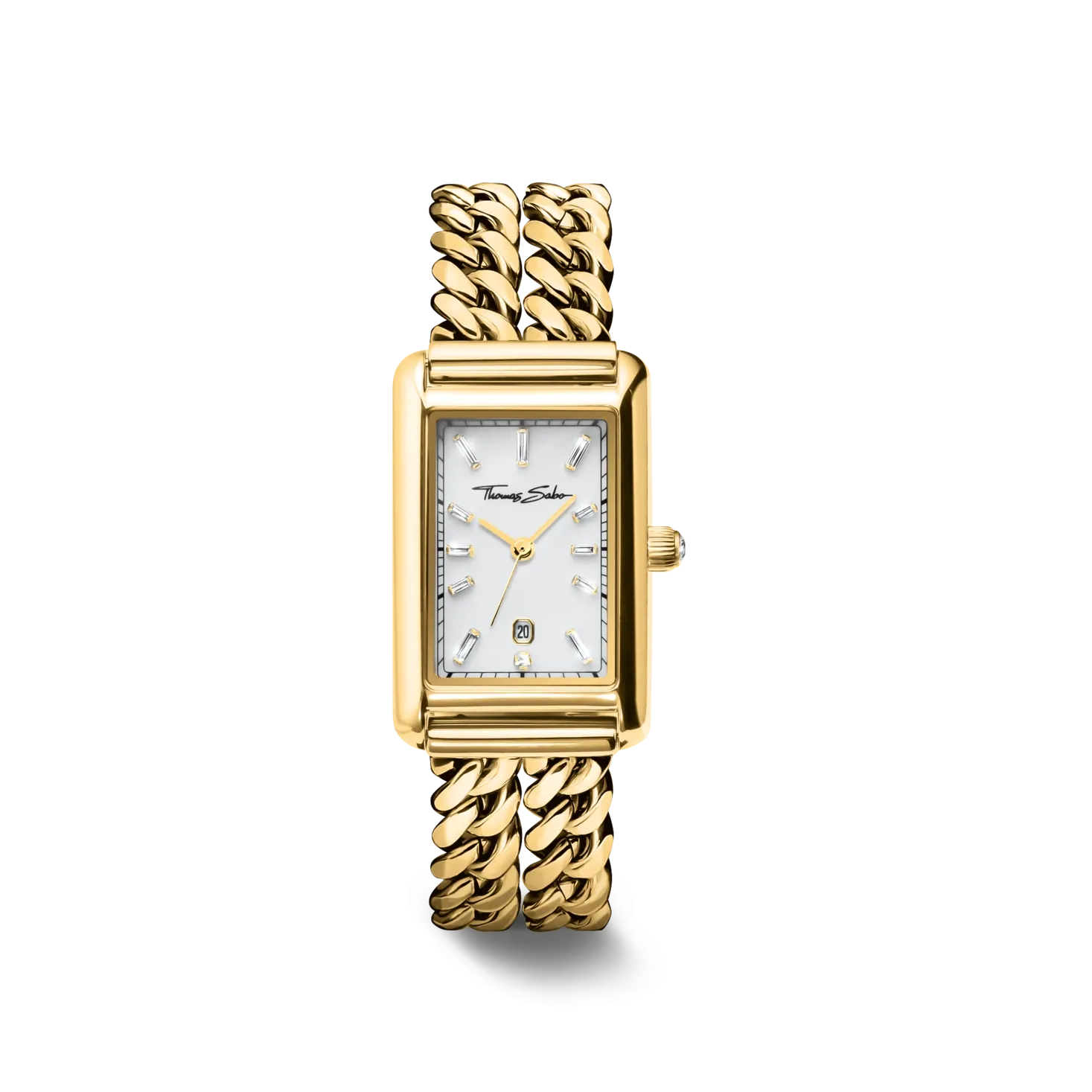 Bold Elegance watch rose gold — baguette CZ dial