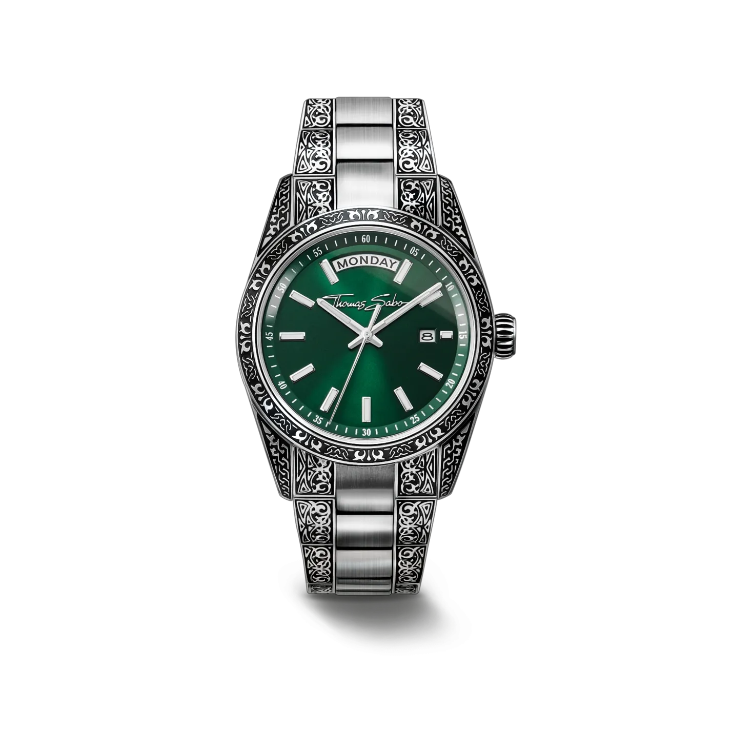 Montre Revive à cadran vert foncé — lunette gravée par ACTE.5