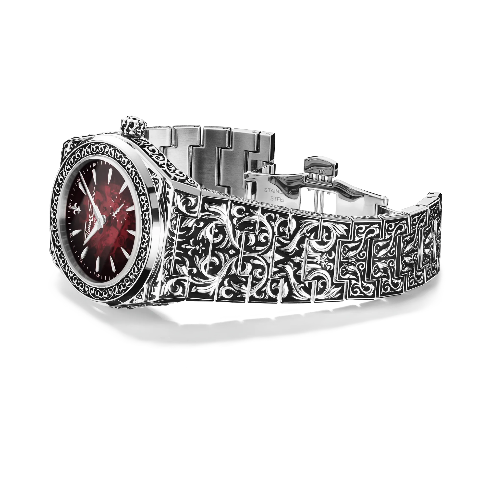 Automatic watch engraved, Miyota movement, Revive, Thomas Sabo, watch design studio Acte.5
