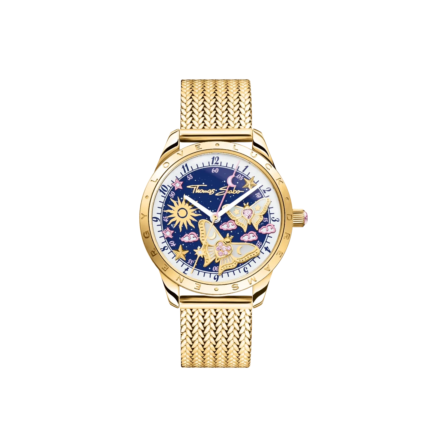 Blooming Sky jewelry watch — butterfly dial with CZ stones by ACTE.5